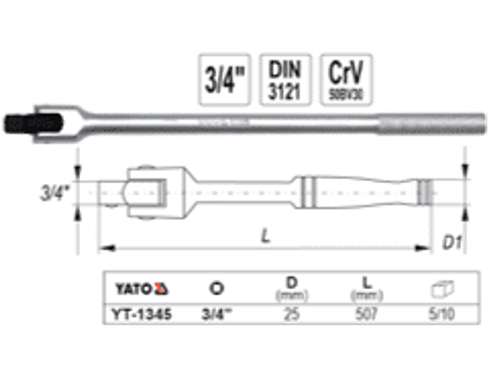 Barrote articulado 3/4