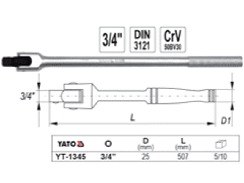 Barrote articulado 3/4