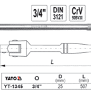 Barrote articulado 3/4