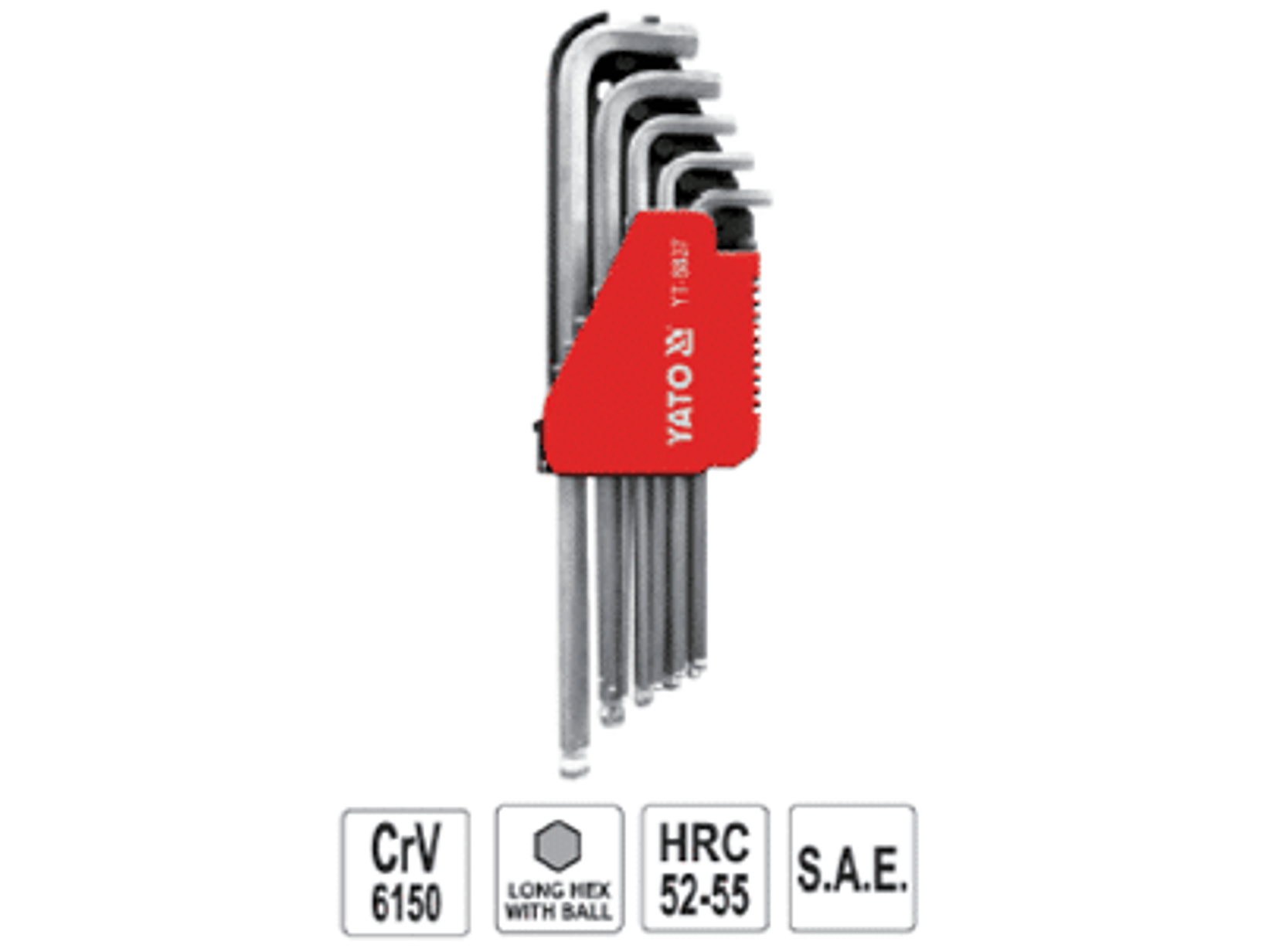 Juego de llaves Allen largas con bola 12 pzas