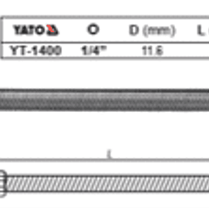 Extensión flexible 1/4