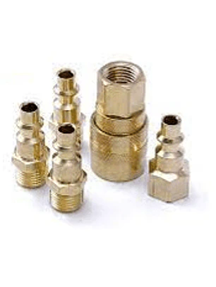 JUEGO DE ACOPLES DE BRONCE 4 MACHOS Y RAPIDO 1/4 (5 PIEZAS)