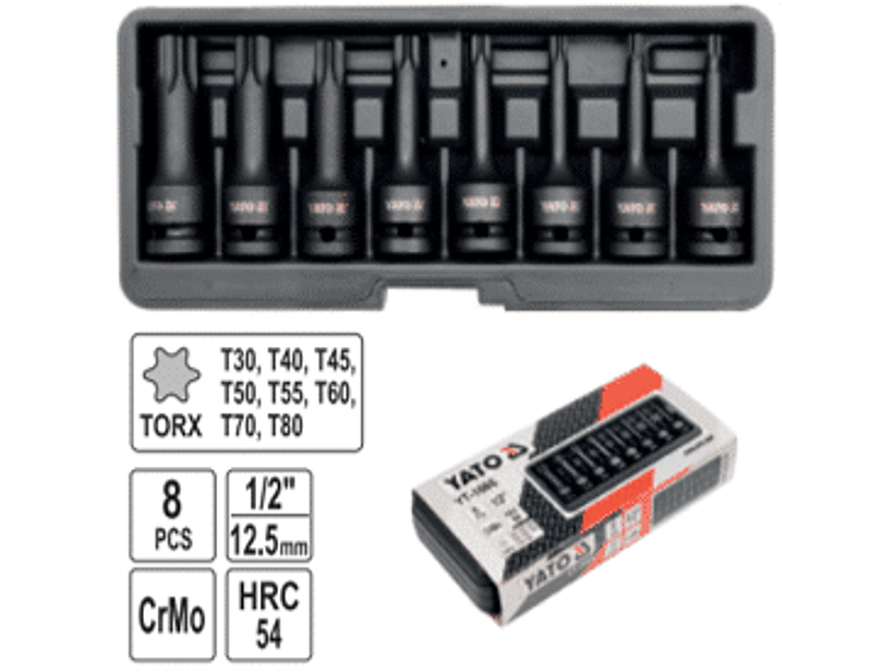 Juego de dados TORX de impacto