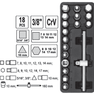 Set de dados para tapones de carter
