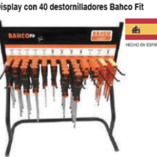 Display con 40 destornilladores Bahco Fit