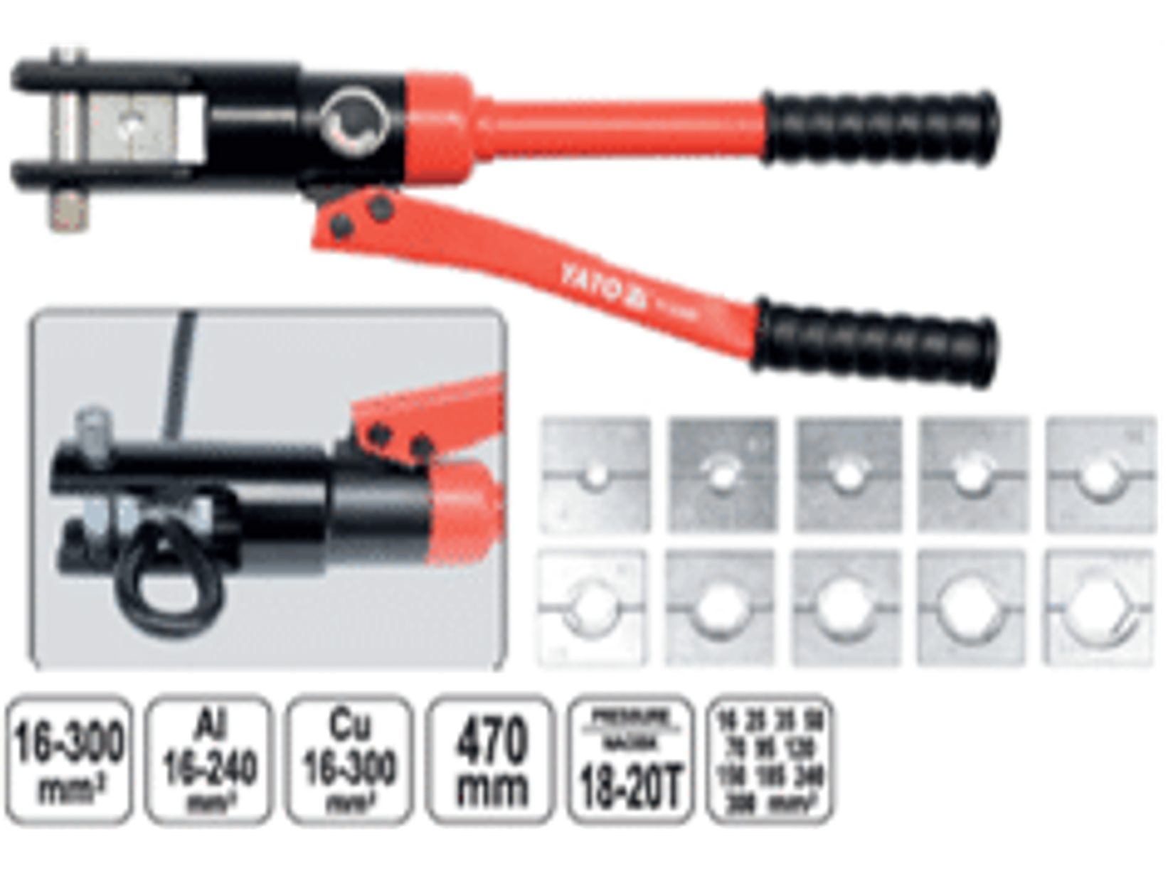 Alicate hidráulico 16-300 mm2