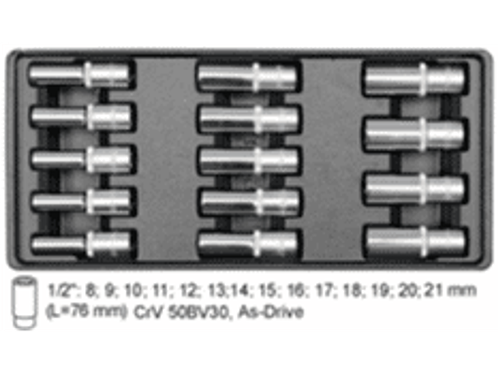 Juego de dados hexagonales largos de 1/2