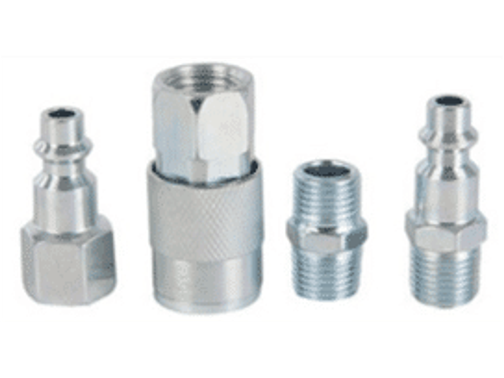 Juego de acoples rápidos para conectar y desconectar las herramientas neumáticas