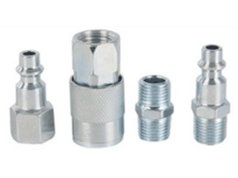 Juego de acoples rápidos para conectar y desconectar las herramientas neumáticas