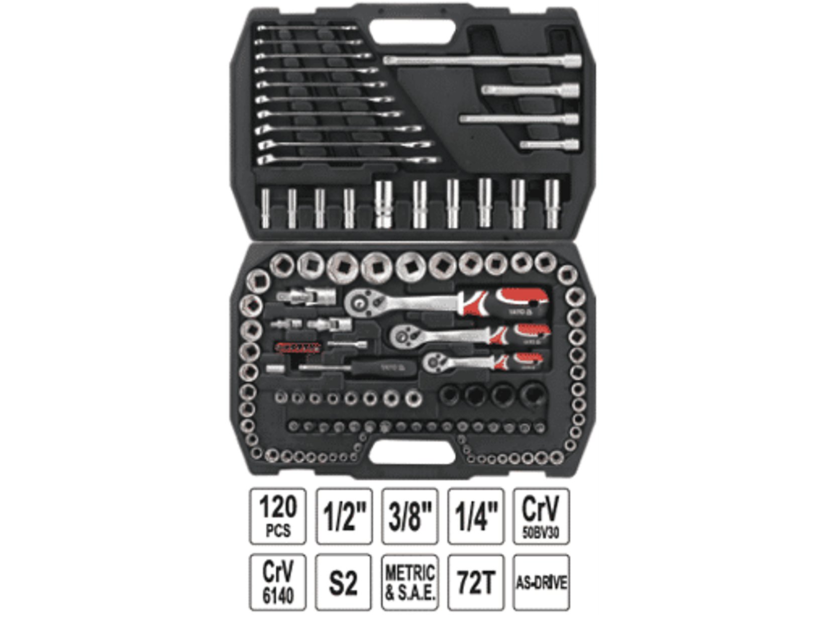 MALETA CON 120 HERRAMIENTAS