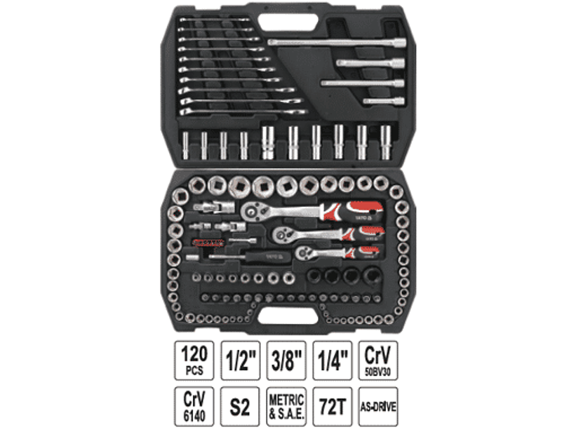 MALETA CON 120 HERRAMIENTAS