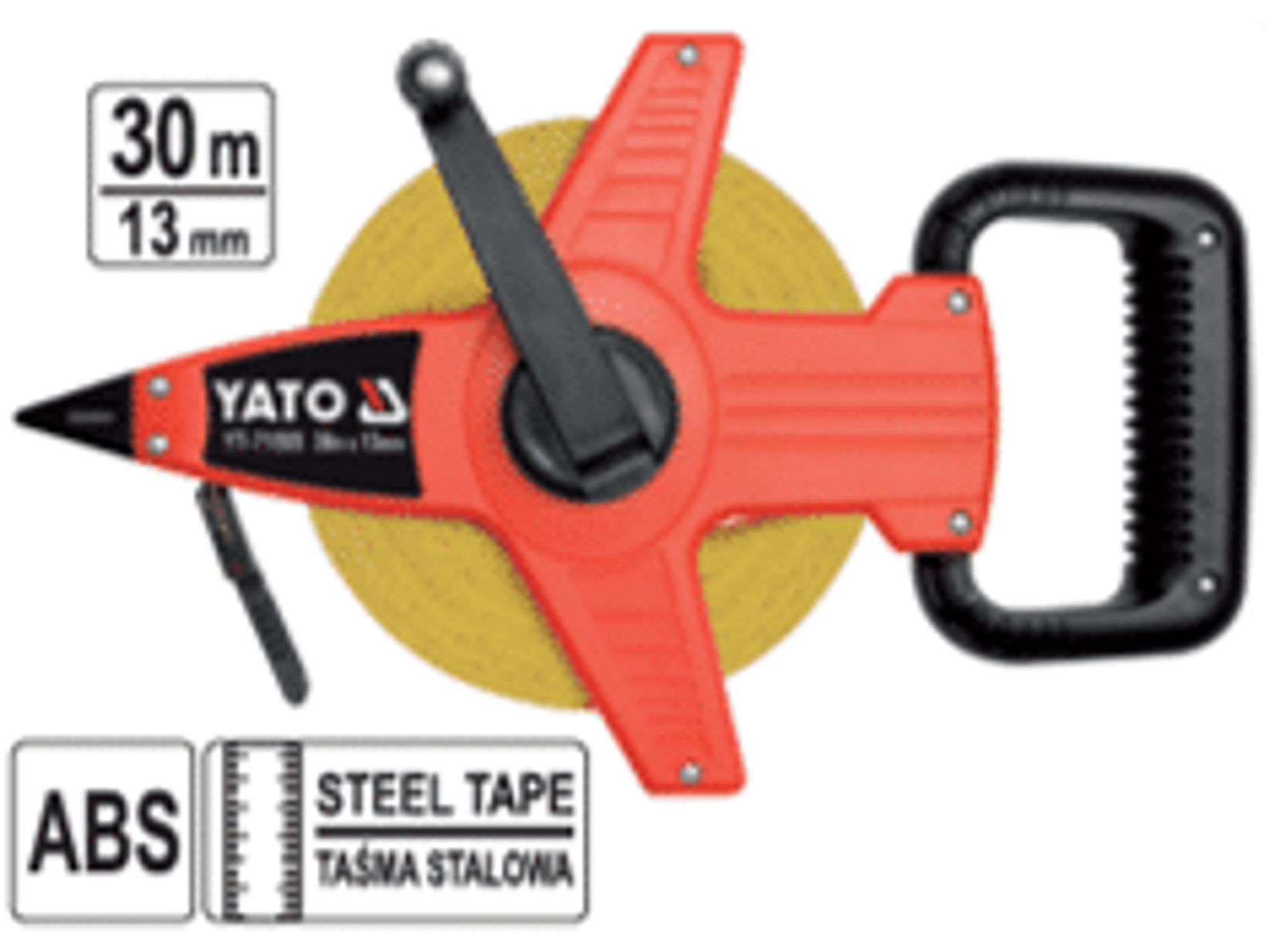Huincha de medir geodésica tipo carrete abierto de 30 metros