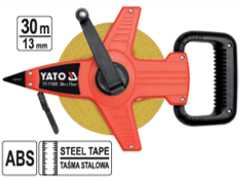 Huincha de medir geodésica tipo carrete abierto de 30 metros