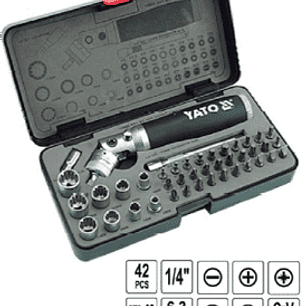 Juego destornillador de 42 piezas. Fabricado en acero cromo-vanadio CrV50BV30 de alta calidad