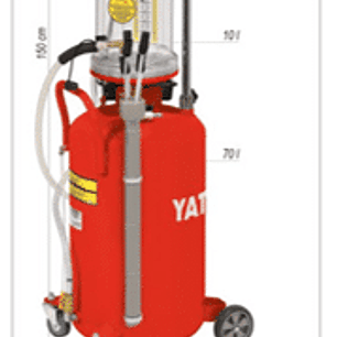 RECOGEDOR NEUMATICO DE ACEITE USADO CON ASPIRACION 90 LITROS, TANQUE DE CONTROL Y UN JUEGO DE 6 SONDAS DE SUCCION