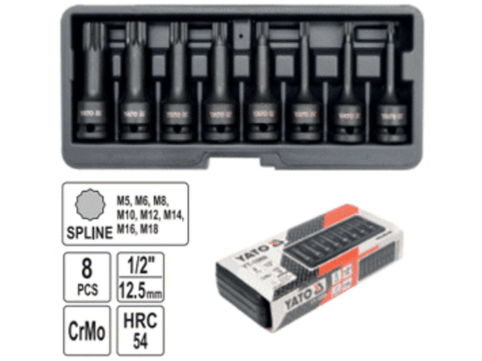 Juego de dados IMBUS (spline) de impacto