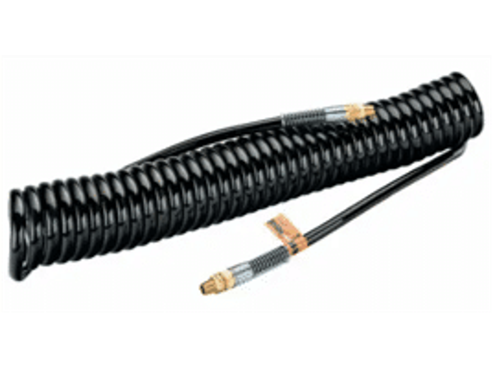 Mangueras retráctil de poliuretano tipo espiral con conector macho roscado