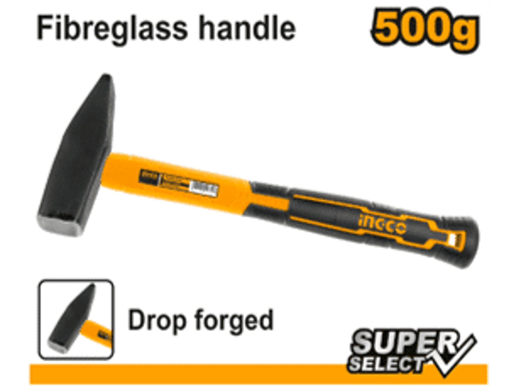 MARTILLO HOJALATERO MANGO DE FIBRA VIDRIO 500 GRS