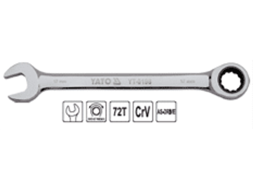 Llave punta corona con chicharra (72 dientes) 14 mm