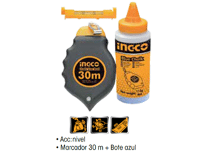 Tiza líneas plástico con tiza y nivel