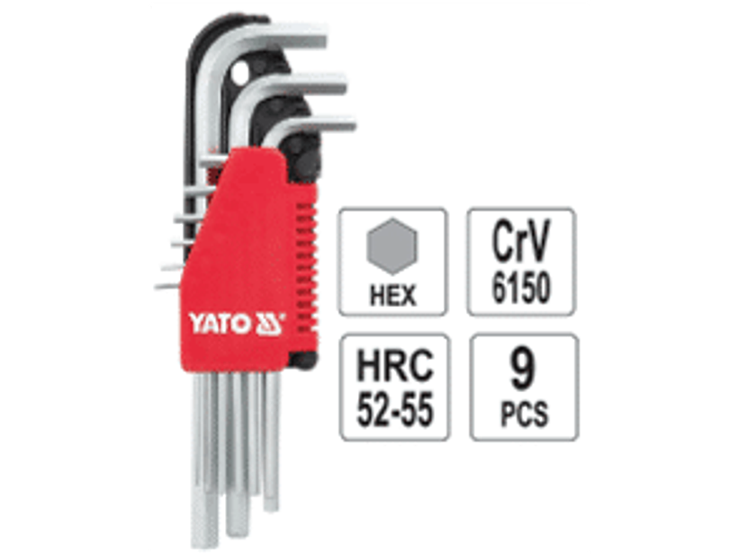 Juego de llaves Allen largas 9 pzas