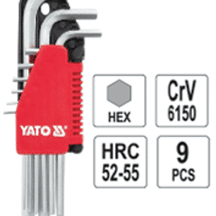 Juego de llaves Allen largas 9 pzas