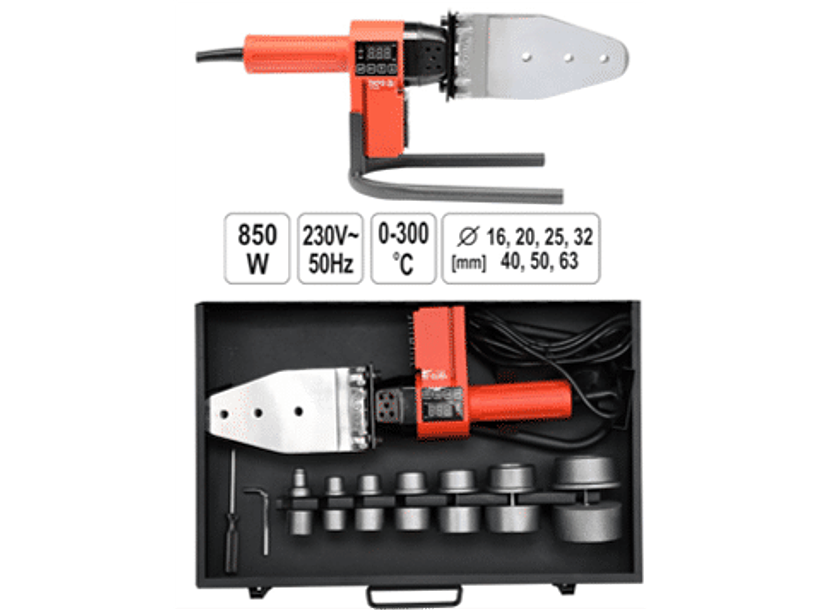 KIT TERMOFUSION PPR ELEC. 220V 850W. CON PANTALLA LCD