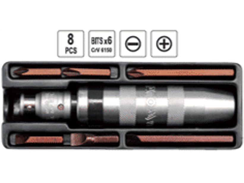 Juego destornillador de impacto 1/2