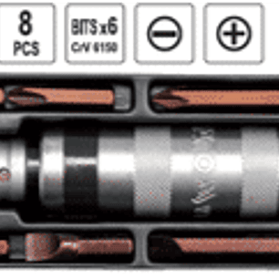 Juego destornillador de impacto 1/2