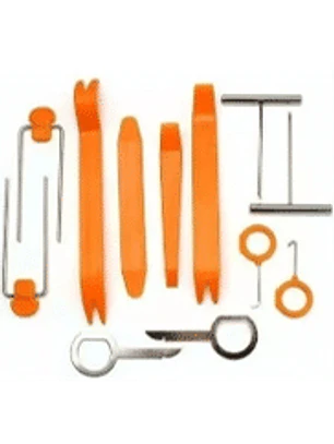 Kit de12 herramientas para desmontar radios, tableros, manillas de puertas, broches, etc