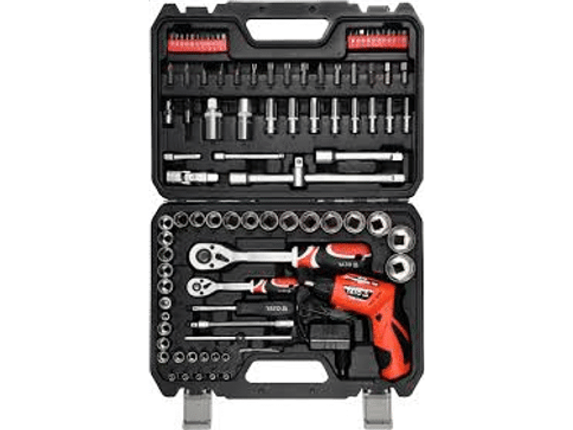 MALETA CON 97 HERRAMIENTAS (Incluye destornillador alámbrico)