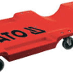 Camilla p/ trabajo mecánico con apoya cabeza y espacio p/ colocar herramientas 40