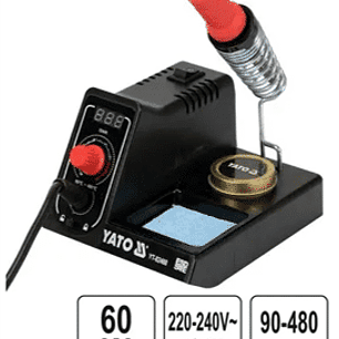 Estación de soldadura con pantalla LED digital, ajuste de temperatura y función de estabilización e hibernación 60W