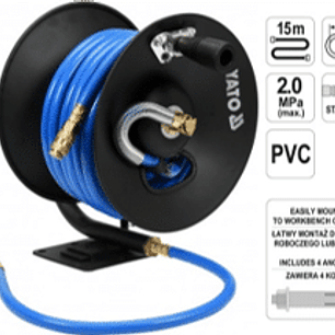 Carrete neumático con manguera