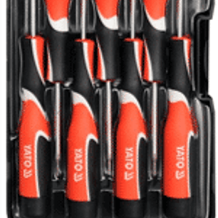 Juego de 7 destornilladores de precisión. La punta magnética endurecida facilita el trabajo con tornillos pequeños.