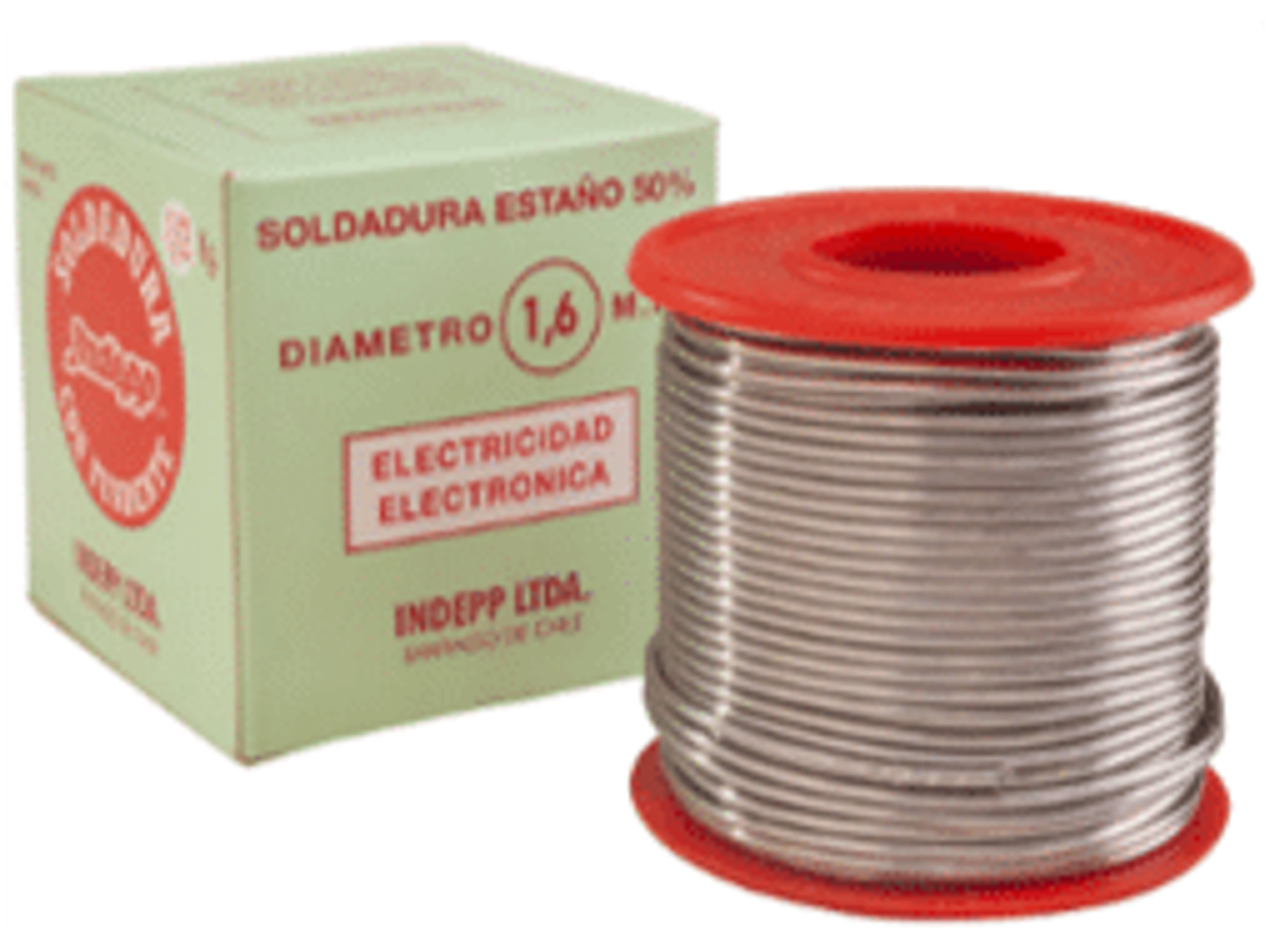 SOLDADURA ELECTRICA 50% ESTAÑO Y 50% PLOMO, ALAMBRE DE 1,6 MM DE DIAMETRO CON FUNDENTE EN SU INTERIOR