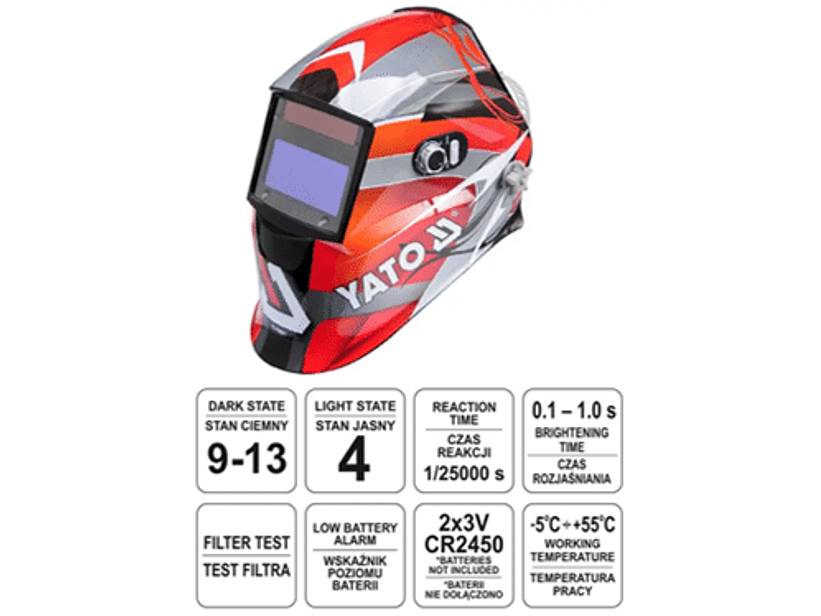 MASCARA DE SOLDAR FOTOSENSIBLE PROFESIONAL