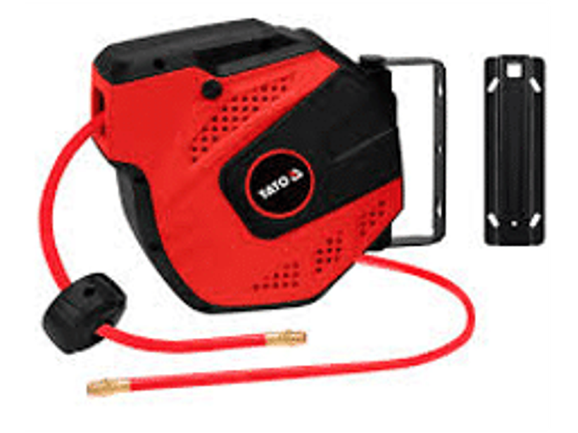 Carrete neumático con manguera. Con conector de 1/4