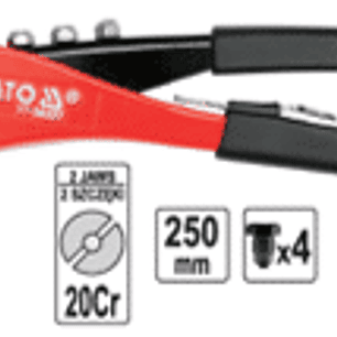 Remachadora 2,4 - 3,2 - 4,0 - 4,8mm