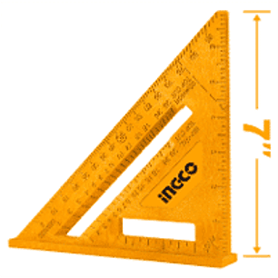 ESCUADRA ANGULO 90° BORDE BISELADO EN PULGADAS