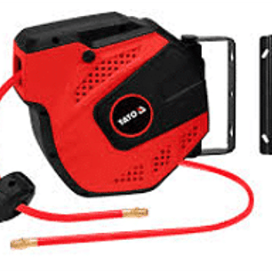 Carrete neumático con manguera. Con conector de 1/4