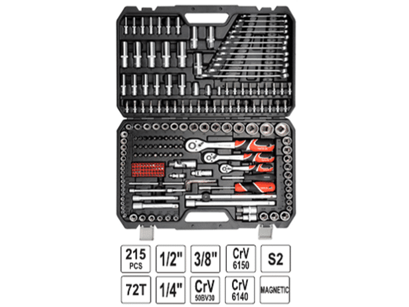 MALETA CON 215 HERRAMIENTAS