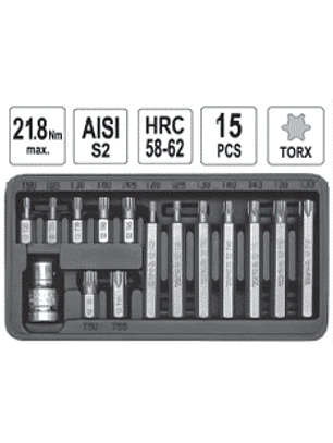 Juego de puntas TORX, cortas y largas