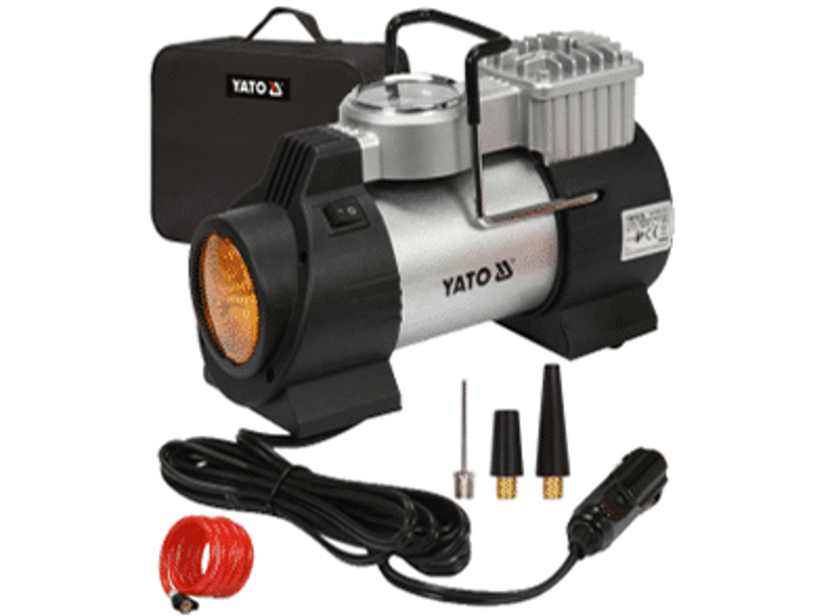 COMPRESOR AUTO 12V 180W CON LAMPARA LED