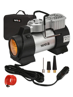 COMPRESOR AUTO 12V 180W CON LAMPARA LED