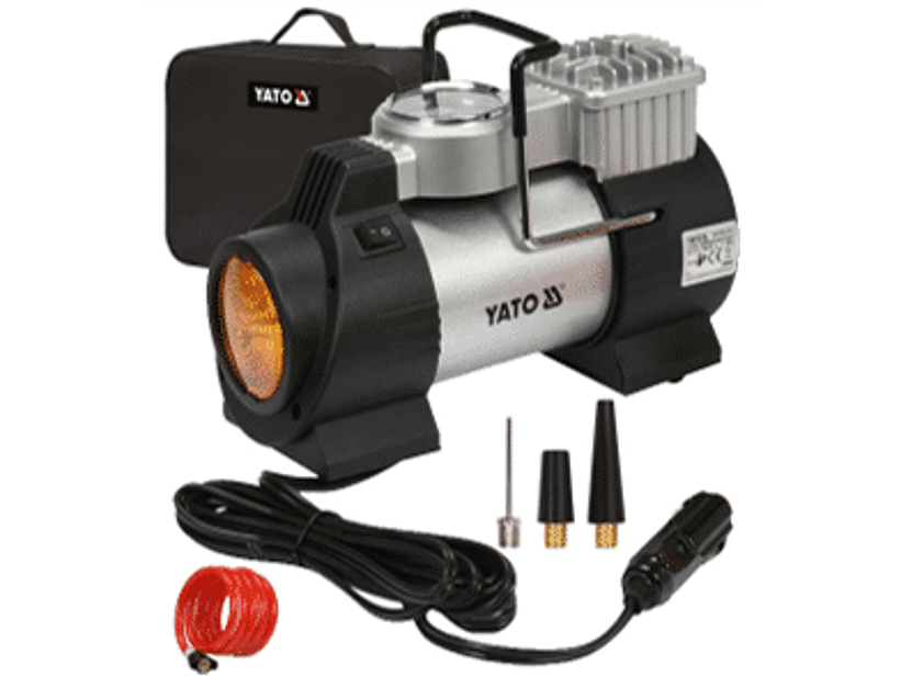 COMPRESOR AUTO 12V 180W CON LAMPARA LED