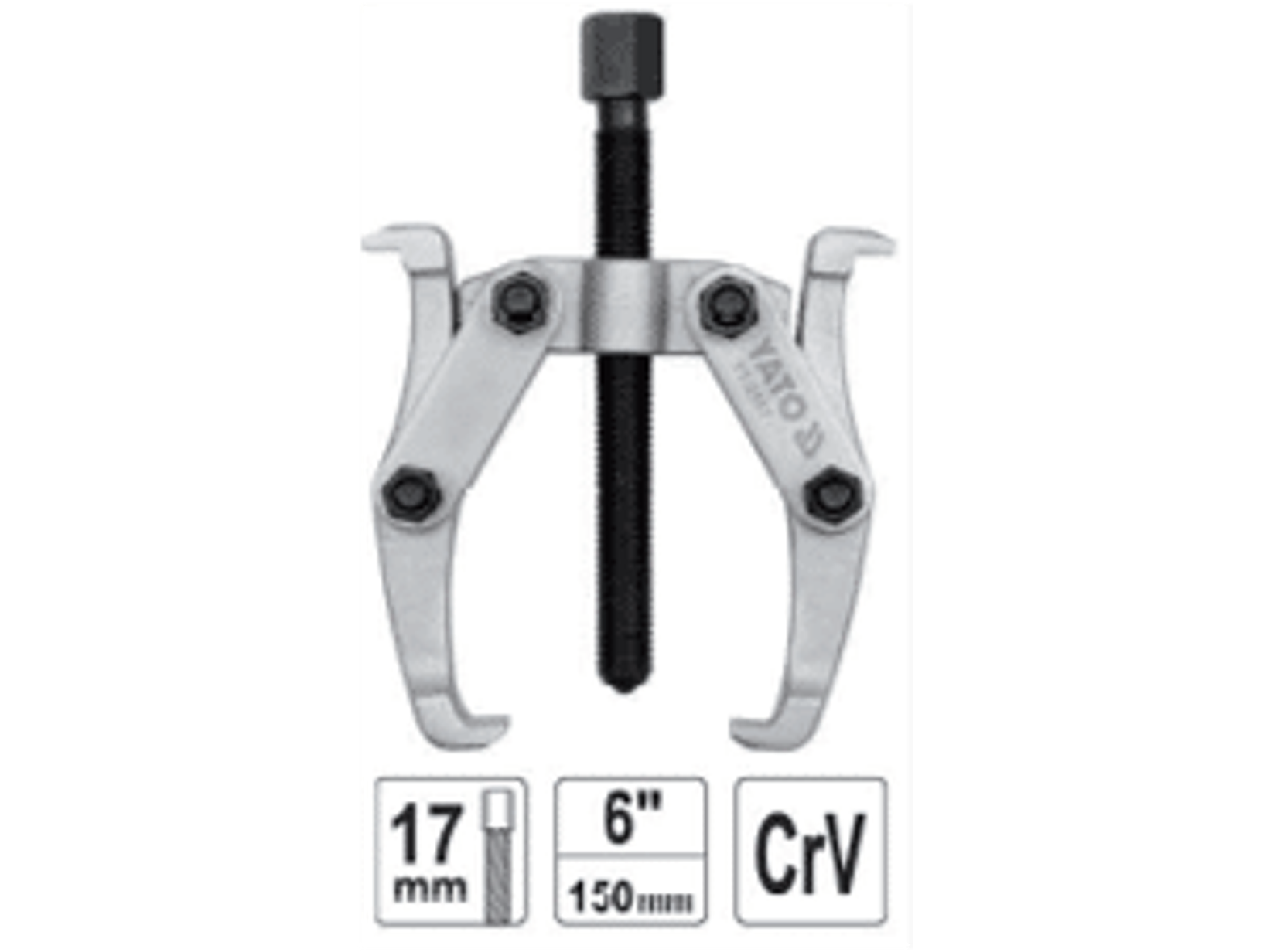 Extractor de rodamientos de 2 brazos de 6