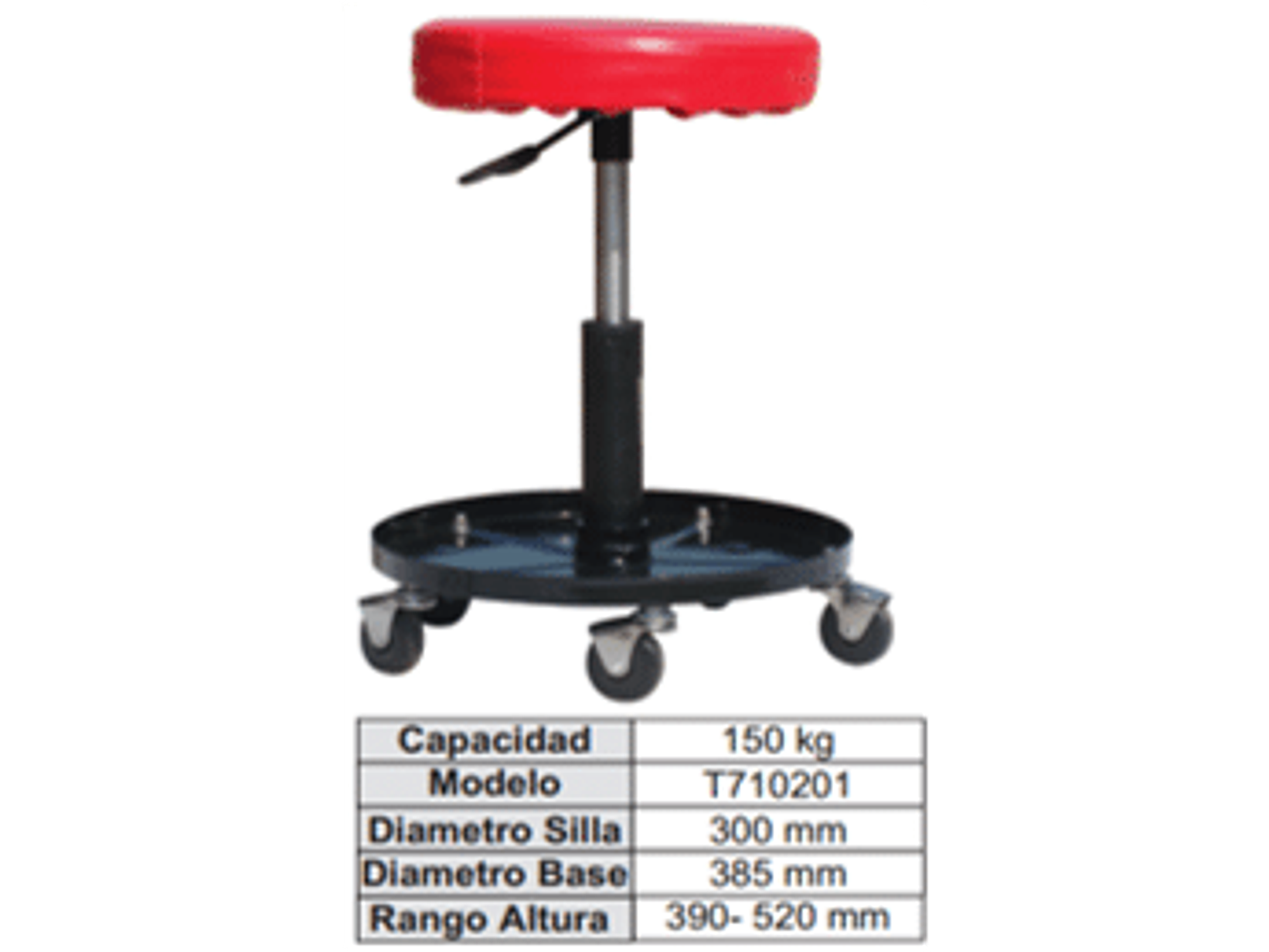 Piso de trabajo para mecánico, capacidad 150 kilos