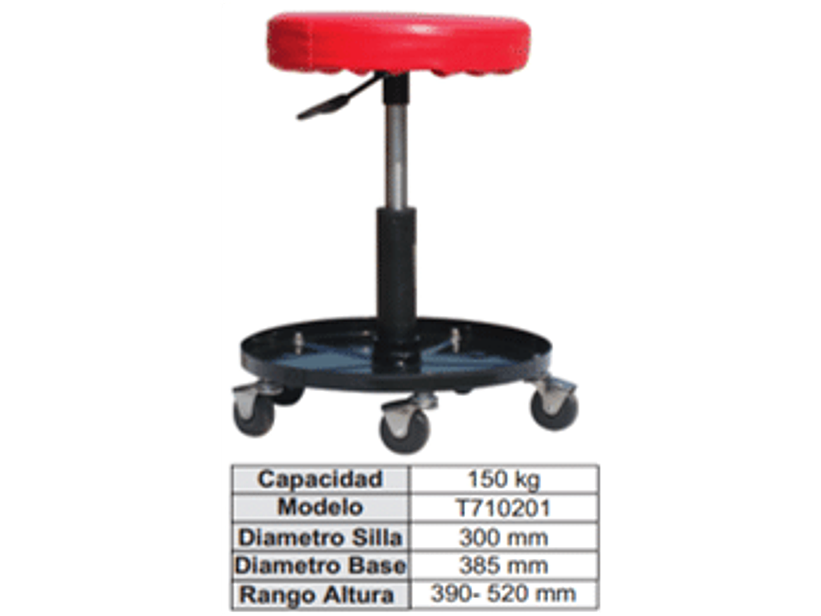 Piso de trabajo para mecánico, capacidad 150 kilos