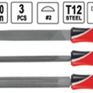 Juego de limas 250mmL, 3pzas